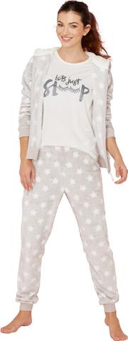 Grey Star Print Pyjama Set