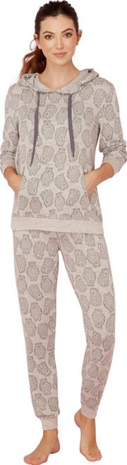 Light Brown Bear Print Long Sleeve Pyjama Set