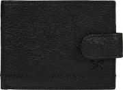 Black naddle Leather Leather Rfid Wallet