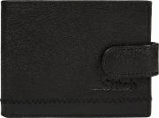 Black storrs Natural Leather Rfid Wallet