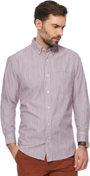 Big And Tall Wine Red Hairline Stripe Shirt