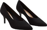 Black claro Stiletto Heel Court Shoes