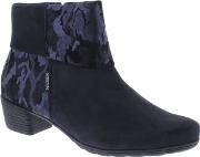 Blue Leather 'iris' Ankle Boots