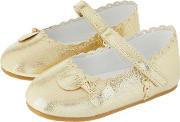 Baby Girls Gold eliana Bow Walker Boots
