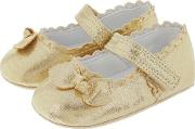 Baby Girls Gold vivienne Bow Boots