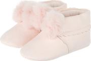 Baby Girls Pink Izzy Fluffy Bow Bootie