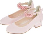 Girls Pink Thea Floral Strap Jive Shoe