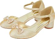 Gold kayleigh Two Part Bow Jazz Shoes