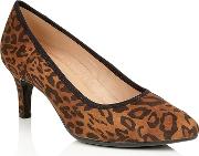 Leopard Microfibre oath Court Shoes