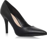 Black flagship High Heel Court Shoes