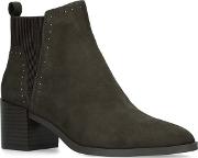 Brown wutchu Mid Heel Ankle Boots