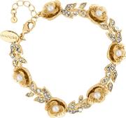 Designer Gold Floral Bracelet