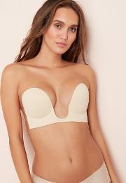 Natural u Shape Non Wired Moulded Plunge Backless Stick On Bra