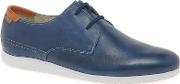 Blue Leather fiesta Lace Up Casual Shoes