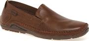 Tan Driven Mens Casual Slip On Shoes
