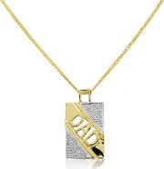 Gold Plated Diamond Set dad Pendant