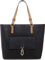 Black Front Pocket Shopper Bag