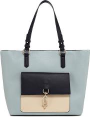 Blue Front Pocket Shopper Bag