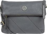 Grey korin Leather Cross Body Bag