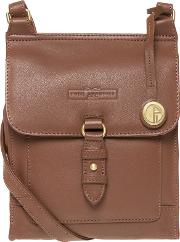 Tan maine Soft Cowhide Leather Small Cross Body Bag