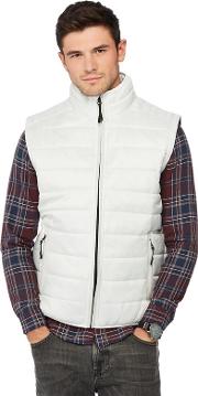 Big And Tall Off White Padded Gilet