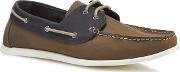 Grey Leather albi Boat Shoes