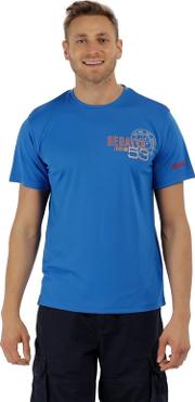 Blue tancredo Print T Shirt