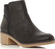 Black penant Crepe Sole Ankle Boot