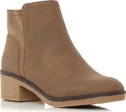 Taupe penant Crepe Sole Ankle Boot