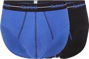 Pack Of Two Blue And Black Midi Briefs