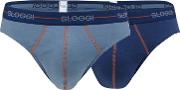 Pack Of Two Navy And Blue Briefs