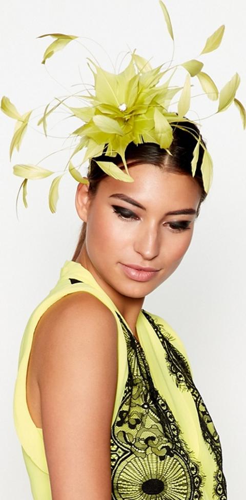 yellow fascinator debenhams