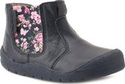 Start Rite Girls Navy Leather chelsea Girls First Ankle Boots