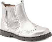 Start Rite Girls Silver Leather chelsea Ankle Boots