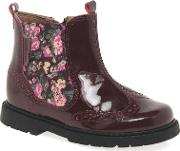 Start Rite Girls Wine Leather chelsea Ankle Boots