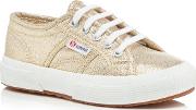 Girls' Gold Lace Up Trainers