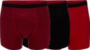 3 Pack Red Keyhole Trunks