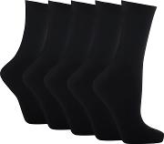 Debenhams Pack Of 5 Black Ankle Socks