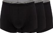 Pack Of Three Black Hipster Trunks