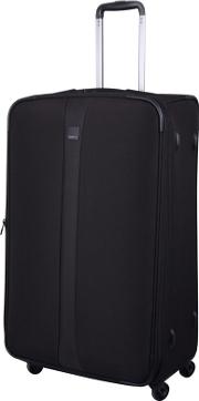Black superlite 4w 4 Wheel Large Suitcase