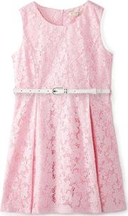Girl Pink Floral benedicta Mini Skater Dress