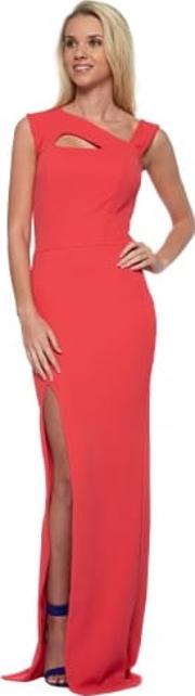 Lexi Strappy Coral Maxi Dress 