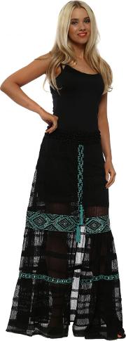 Jupe Gingle Black Mesh Maxi Skirt 