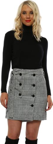 Monochrome Checkie Mini Skirt 