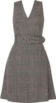 Womens Grey Check Skater Dress