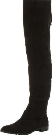 Womens London Rebel Suede Effect Thigh High Boots 