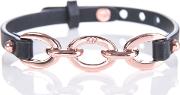 Chain Link Leather Bracelet 