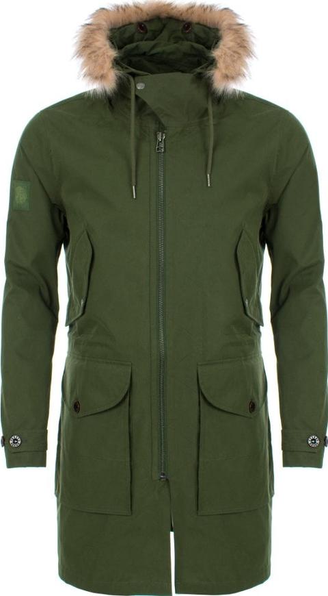 pretty green fur hooded parka