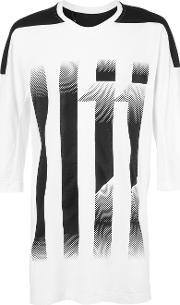 11 By Boris Bidjan Saberi 11 Striped T Shirt Men Cotton S, White 