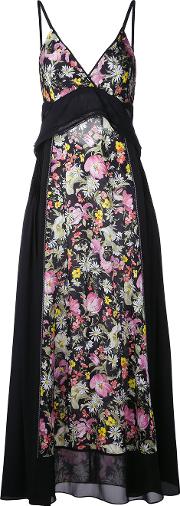 3.1 Phillip Lim Floral Printed Dress Women Silk 2, Black 